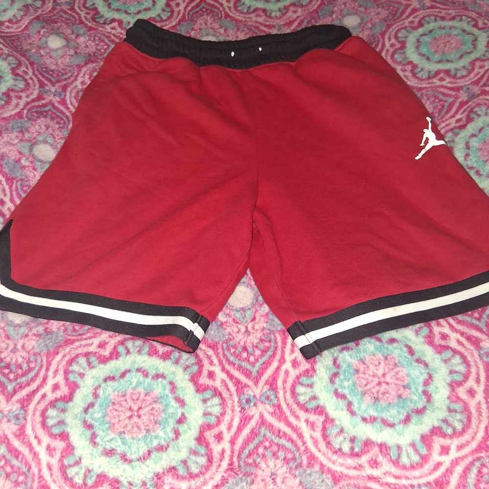 Jordan Athletic Shorts in Red and Black